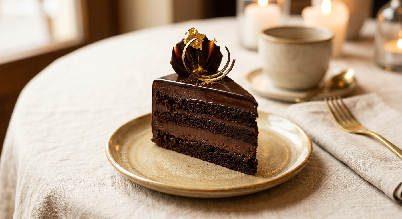 Chocolate pastry slice